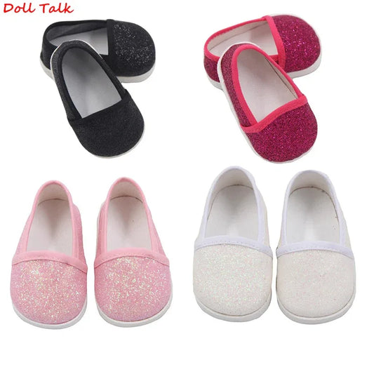 Doll Shoes 7cm Premium Cute Bow Skull Boots 18 Inch - ToylandEU