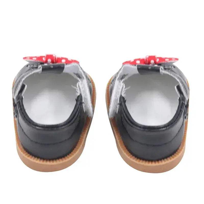 Doll Shoes 7cm Premium Cute Bow Skull Boots 18 Inch - ToylandEU