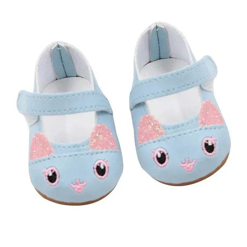 Doll Shoes 7cm Premium Cute Bow Skull Boots 18 Inch - ToylandEU