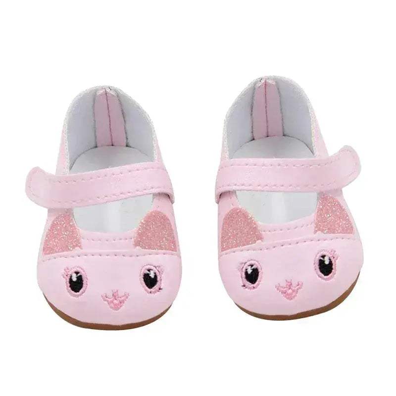 Doll Shoes 7cm Premium Cute Bow Skull Boots 18 Inch - ToylandEU