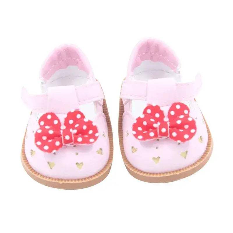 Doll Shoes 7cm Premium Cute Bow Skull Boots 18 Inch - ToylandEU