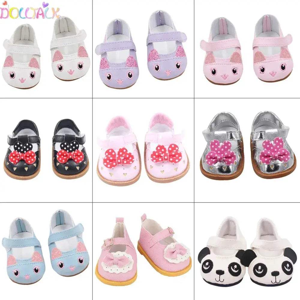  Doll Shoes for 18 Inch Dolls Premium Bow Skull Boots -  ToylandEU™