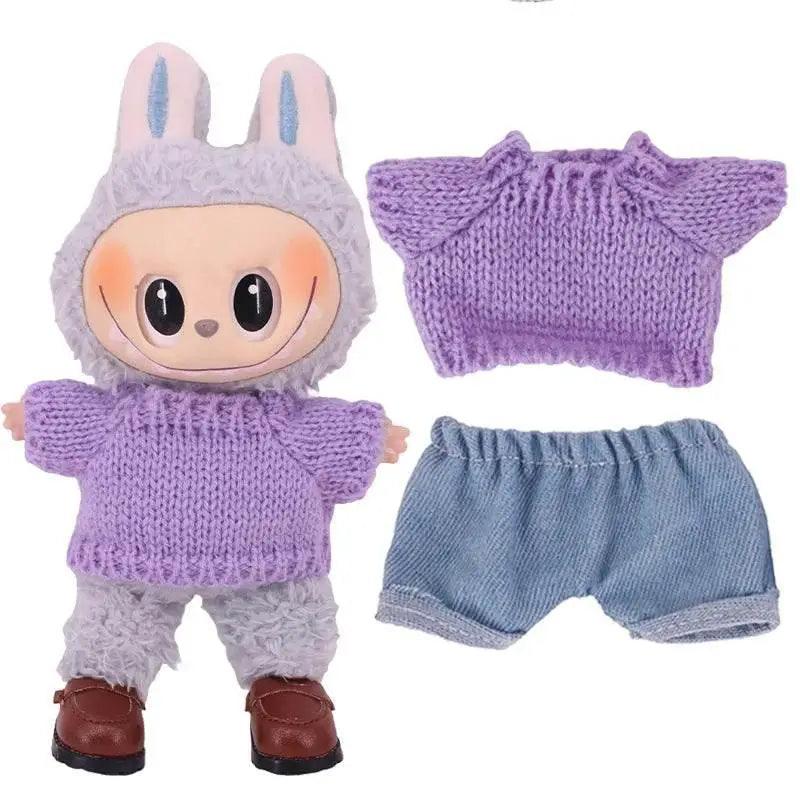  Doll Sweater Overall Shoes 3Pcs Set For 17cm Plush Doll -  ToylandEU™