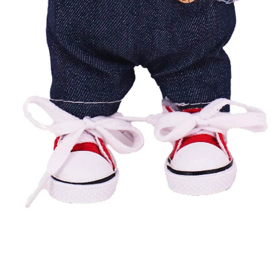 Doll Sweater Overall Shoes 3Pcs Set For Labubu Clothes - ToylandEU