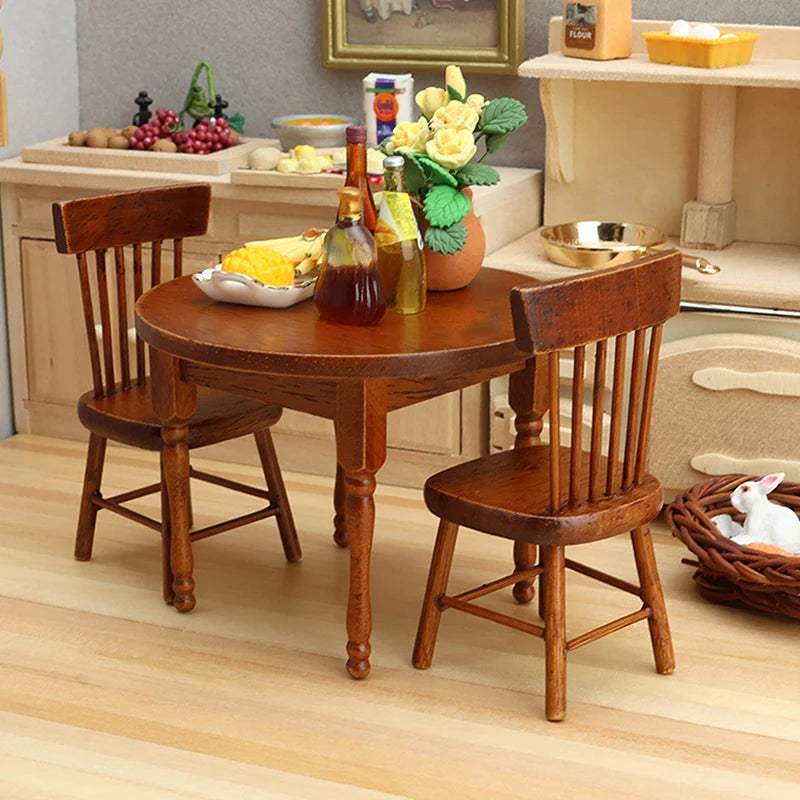 Dollhouse Furniture | Resin Dining Set 1:12 Scale | Toylandeu™