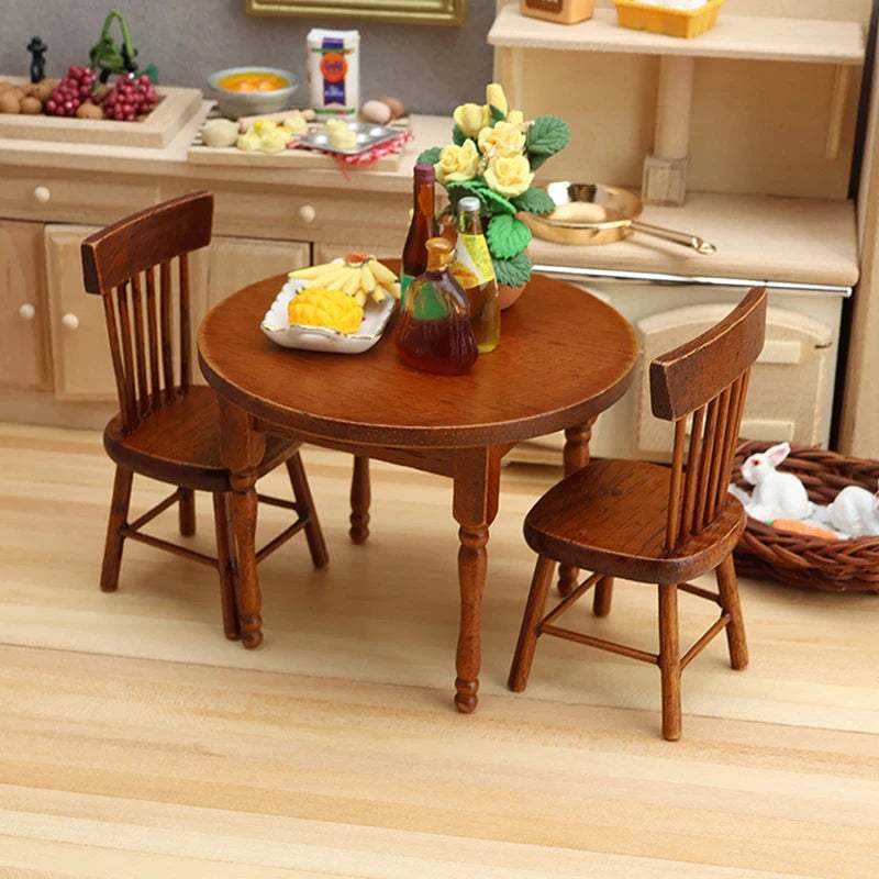 Dollhouse Furniture | Resin Dining Set 1:12 Scale | Toylandeu™