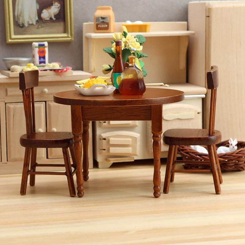 Dollhouse Furniture | Resin Dining Set 1:12 Scale | Toylandeu™