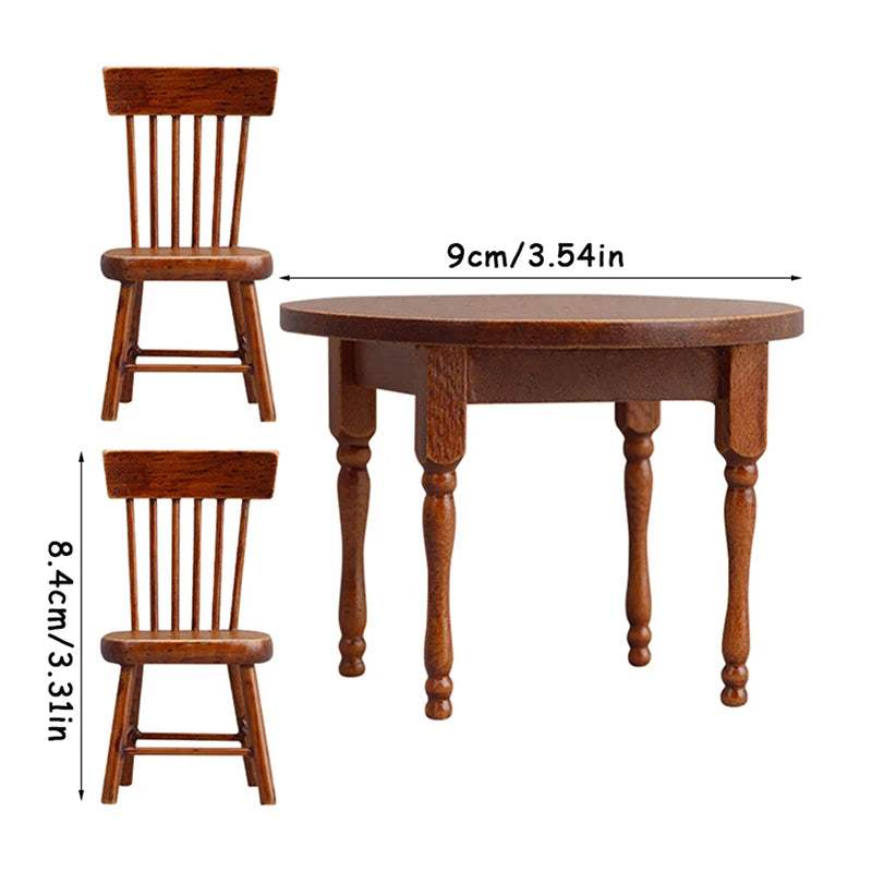 Dollhouse Furniture | Resin Dining Set 1:12 Scale | Toylandeu™