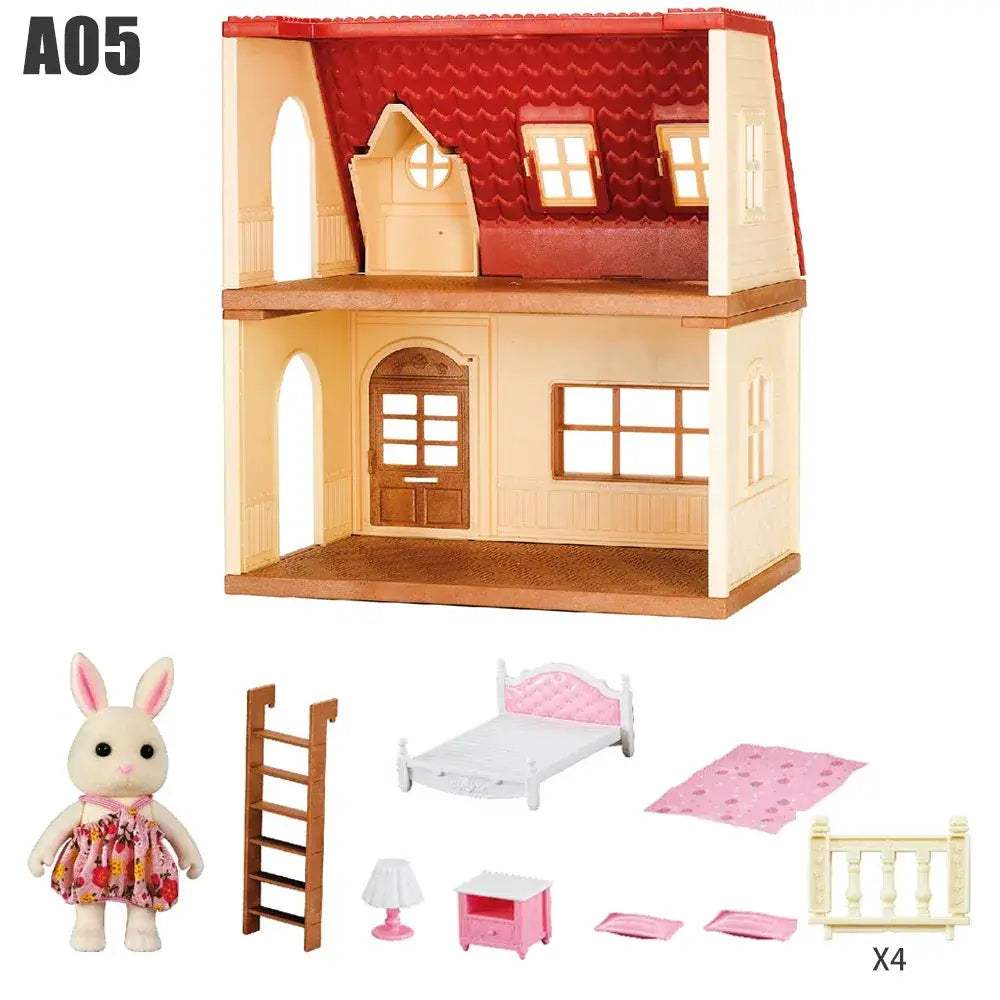 Dollhouse Furniture Set Forest Family Villa For Creative Play - ToylandEU