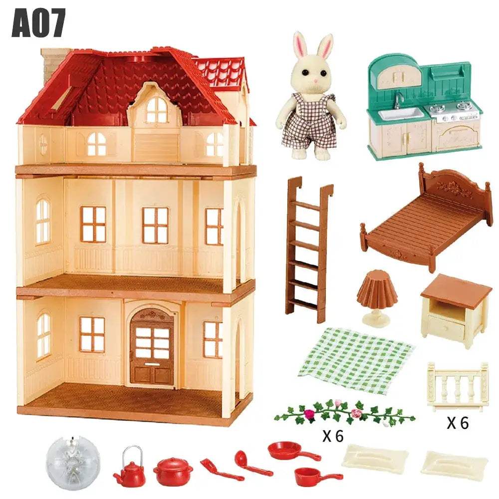 Dollhouse Furniture Set Forest Family Villa For Creative Play - ToylandEU