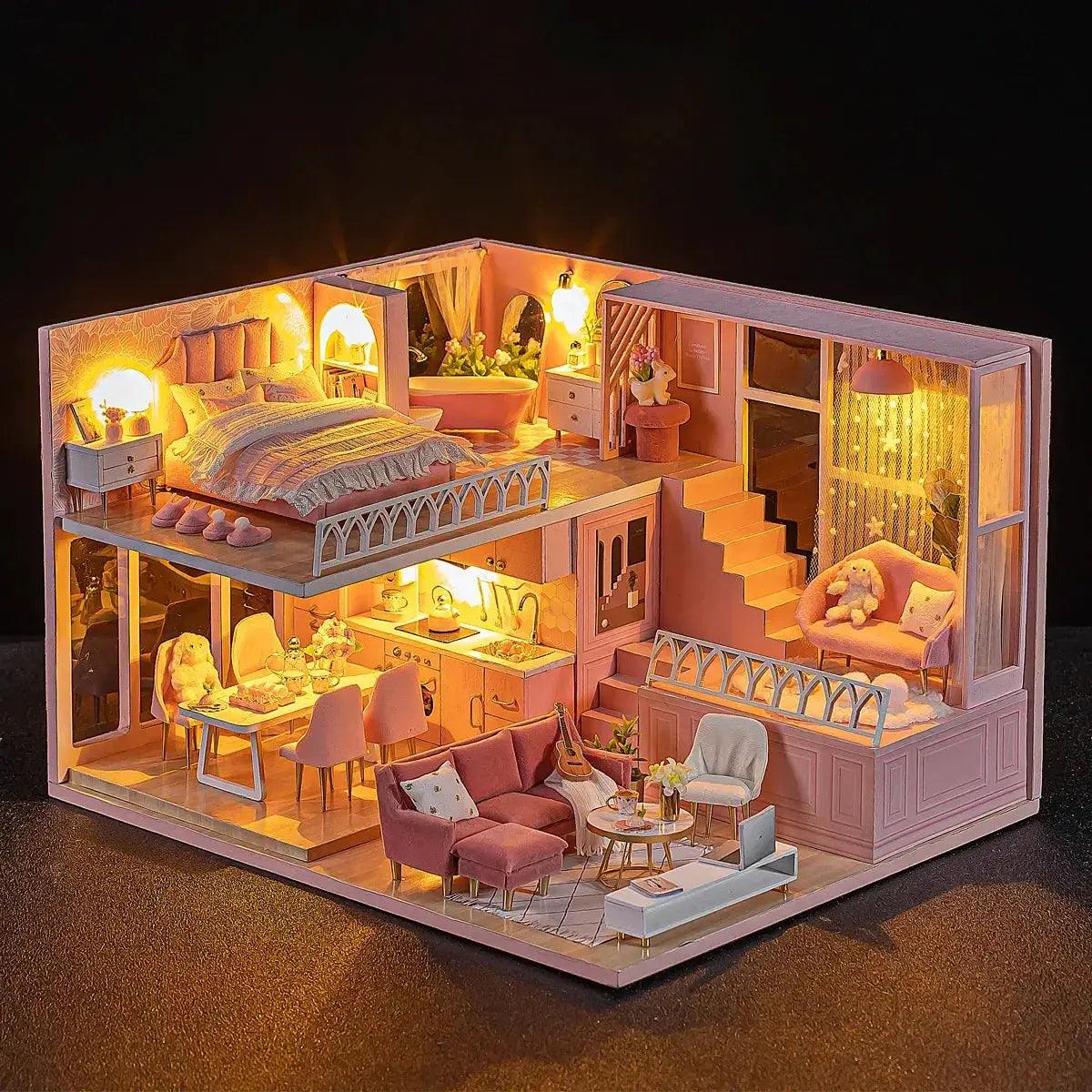  Miniature Dollhouse DIY Kit With Furniture For Kids Rooms -  ToylandEU™