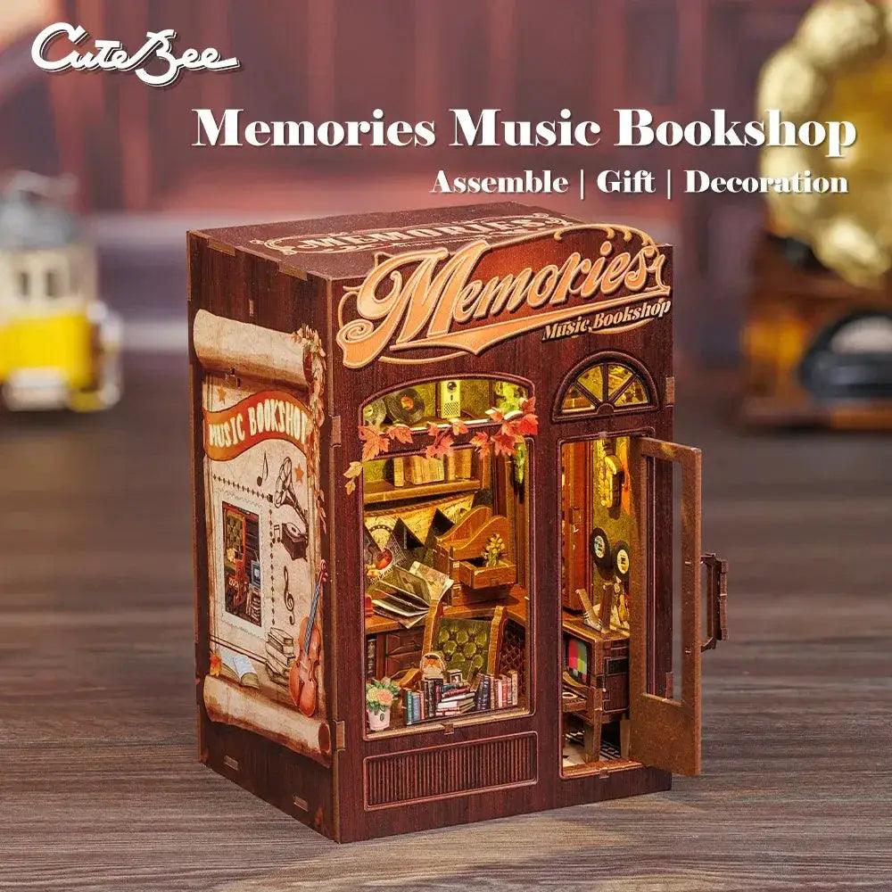  DIY Wooden Dollhouse Kit With Owl Bookstore Furniture -  ToylandEU™