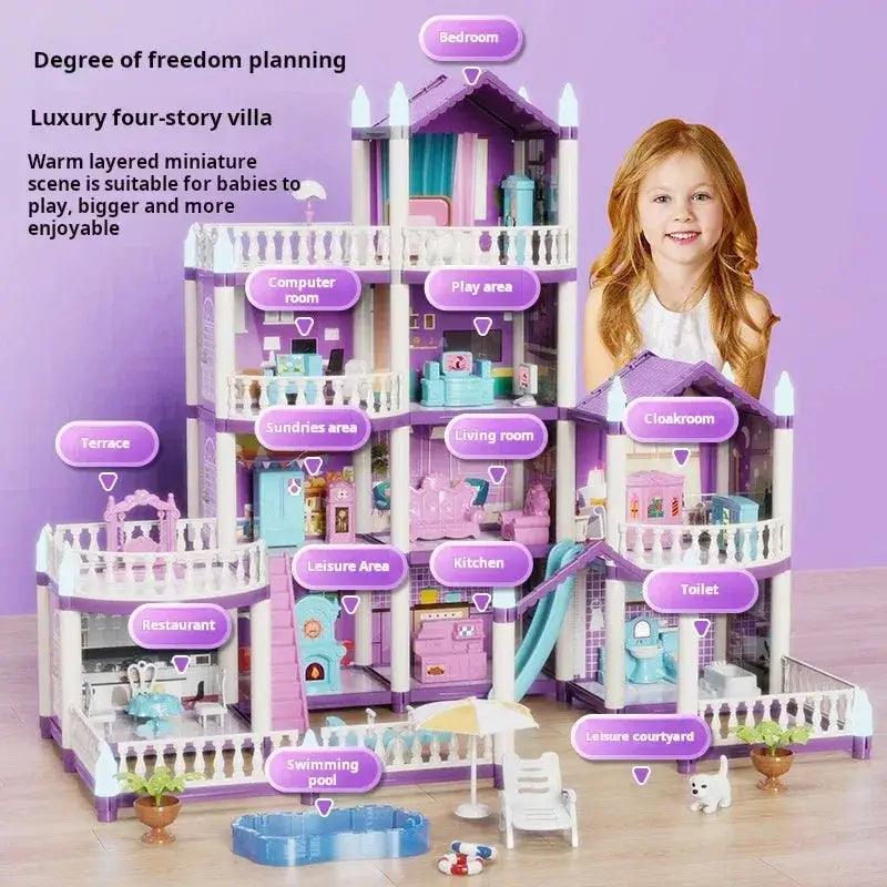  Princess Castle Dollhouse Kit For Girls Large DIY Villa -  ToylandEU™