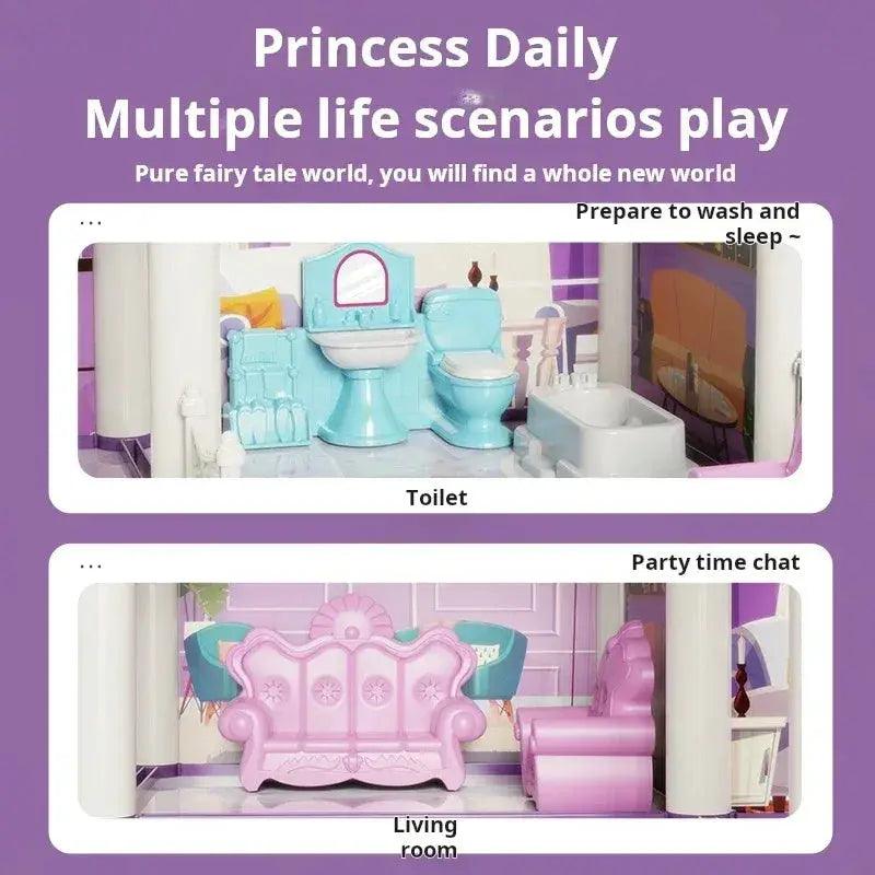  Princess Castle Dollhouse Kit For Girls Large DIY Villa -  ToylandEU™