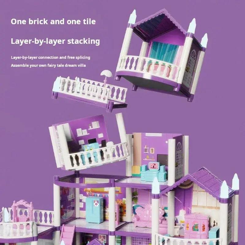  Princess Castle Dollhouse Kit For Girls Large DIY Villa -  ToylandEU™