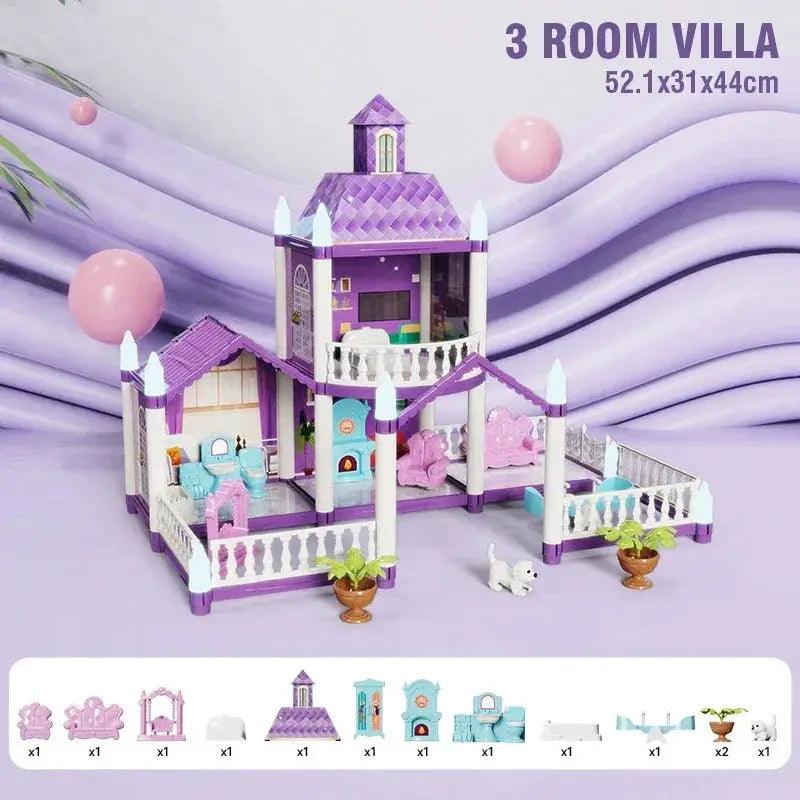  Princess Castle Dollhouse Kit For Girls Large DIY Villa -  ToylandEU™