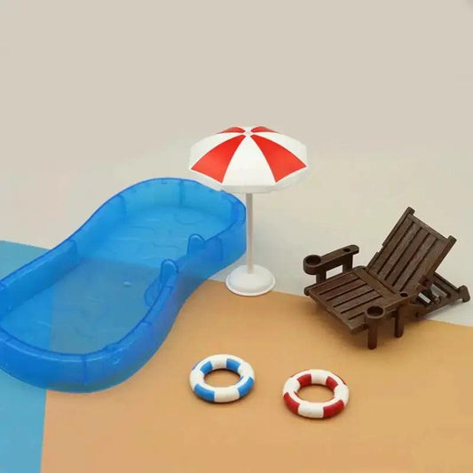  Dollhouse Swimming Pool Set With Inflatable Ring Miniature -  ToylandEU™