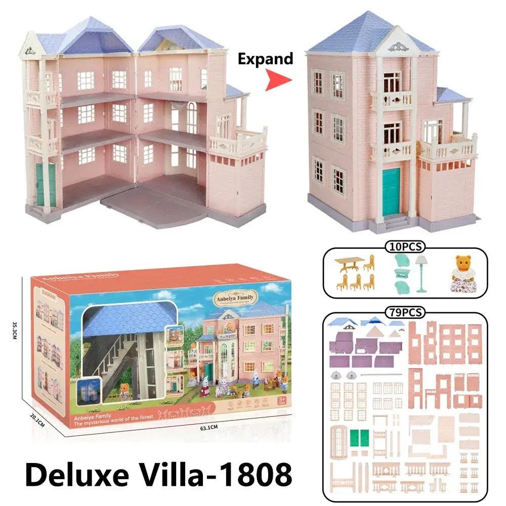  Deluxe Dollhouse Villa Set For Creative Miniature Play -  ToylandEU™
