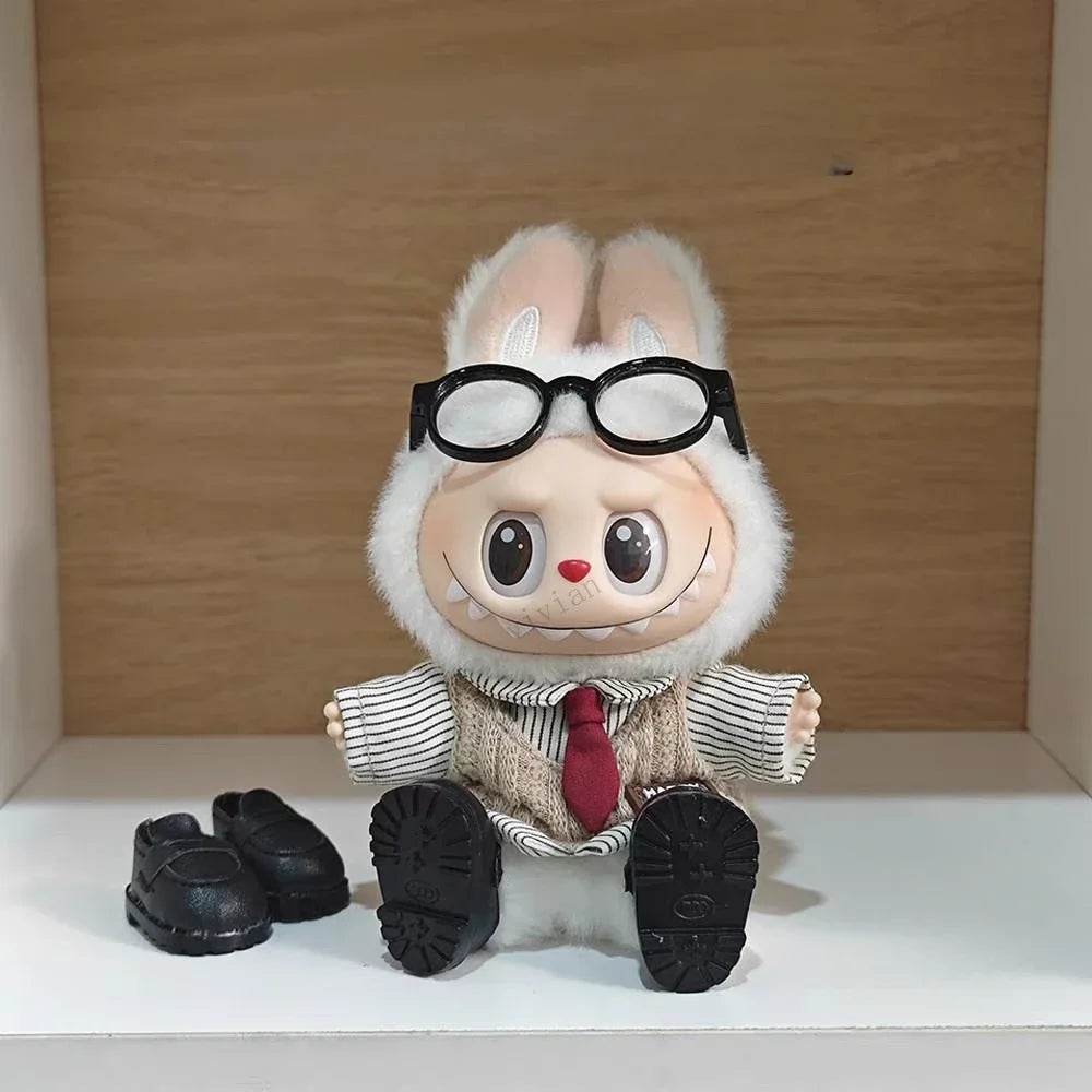 Dolls Clothes Outfit Accessories for 15-17cm Labubu College Style Shirt Leather Skirt and Camera Shoes Clothing - ToylandEU