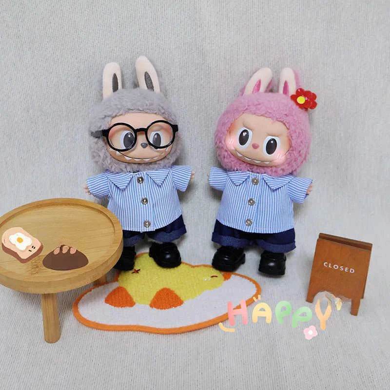 Dolls Clothes Outfit Accessories for 15-17cm Ropa Labubu V1 V2 V3 and 10cm Cotton Doll Summer 2-Piece Shoes Set Clothing - ToylandEU