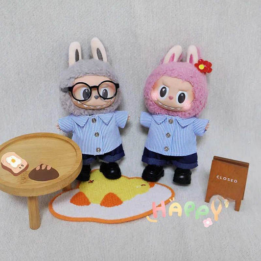 Dolls Clothes Outfit Accessories for 15-17cm Ropa Labubu V1 V2 V3 and 10cm Cotton Doll Summer 2-Piece Shoes Set Clothing - ToylandEU