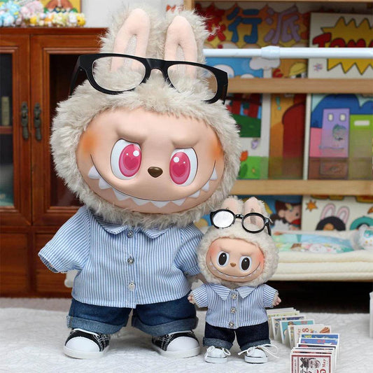 Dolls Clothes Outfit Accessories for 15-17cm Ropa Labubu V1 V2 V3 and 10cm Cotton Doll Summer 2-Piece Shoes Set Clothing - ToylandEU