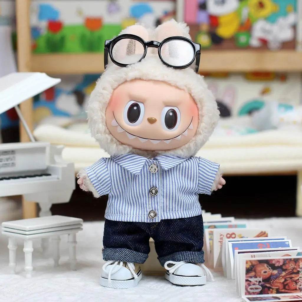 Dolls Clothes Outfit Accessories for 15-17cm Ropa Labubu V1 V2 V3 and 10cm Cotton Doll Summer 2-Piece Shoes Set Clothing - ToylandEU