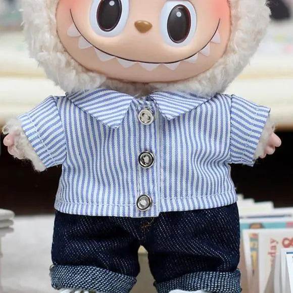 Dolls Clothes Outfit Accessories for 15-17cm Ropa Labubu V1 V2 V3 and 10cm Cotton Doll Summer 2-Piece Shoes Set Clothing - ToylandEU