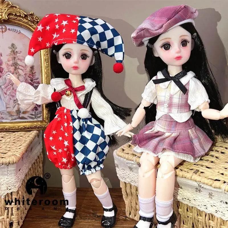  Dolls for Girls 30cm BJD with Starry Blue Eyes Dress -  ToylandEU™