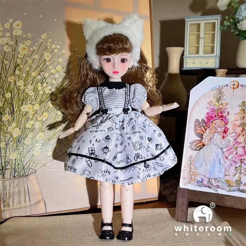  Dolls for Girls 30cm BJD with Starry Blue Eyes Dress -  ToylandEU™