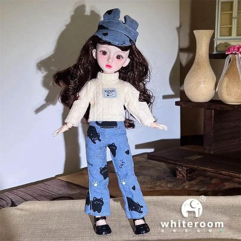  Dolls for Girls 30cm BJD with Starry Blue Eyes Dress -  ToylandEU™