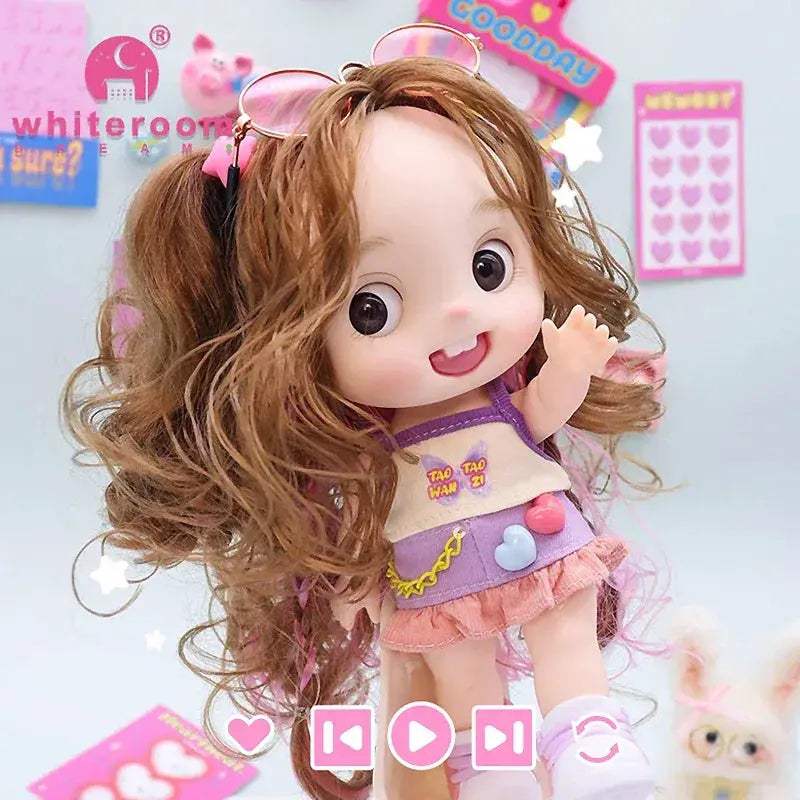 Dopamine Series Baby Doll With Thick Curly Hair Ideal Gift - ToylandEU
