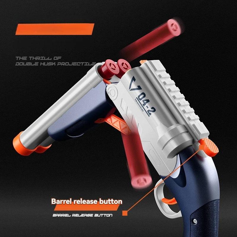 Double Barrel Toy Gun | Soft Bullets | Toylandeu™