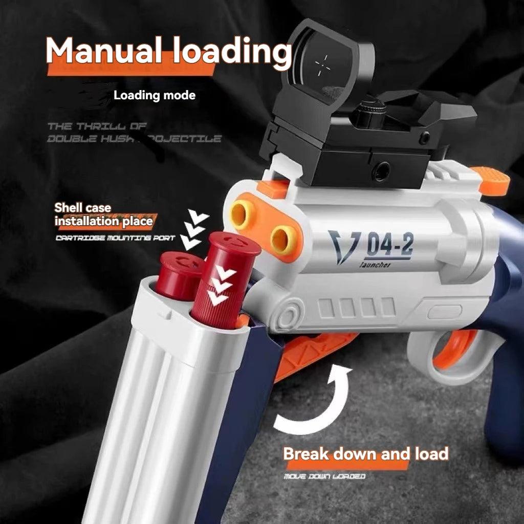 Double Barrel Toy Gun | Soft Bullets | Toylandeu™