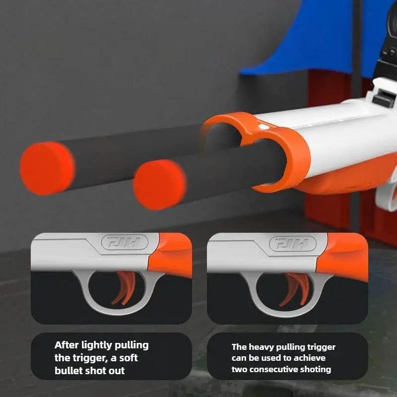  Double Barreled Toy Gun S686 Rifle Dual Soft Bullets Airsoft Launcher for Kids Gift -  ToylandEU™