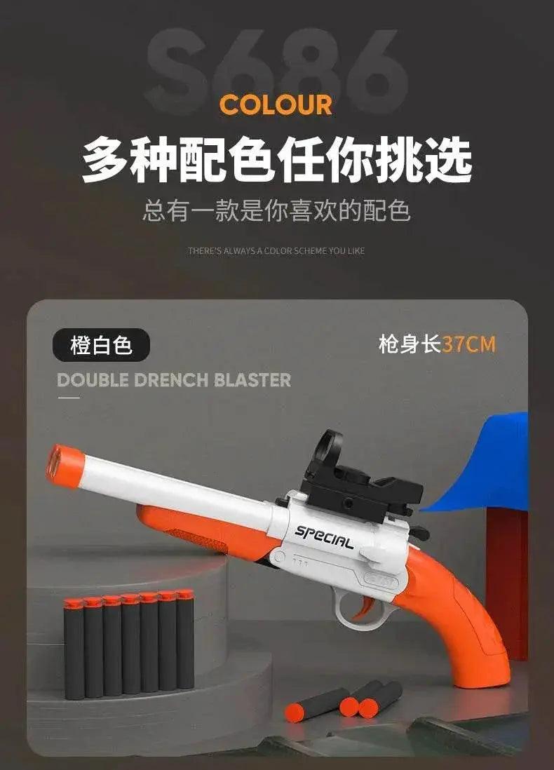 Double Barreled Toy Gun S686 Rifle Dual Soft Bullets Airsoft Launcher for Kids Gift -  ToylandEU™