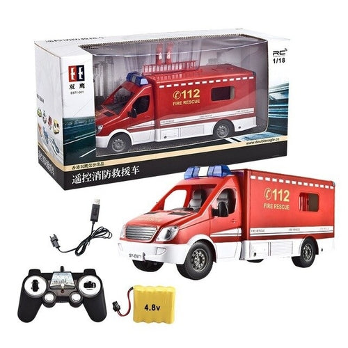 Rc Fire Truck 2.4g Remote Control Fire Rescue Vehicle ToylandEU.com Toyland EU