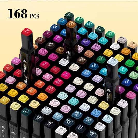Double Ended Markers | 168 Colors | Toylandeu™
