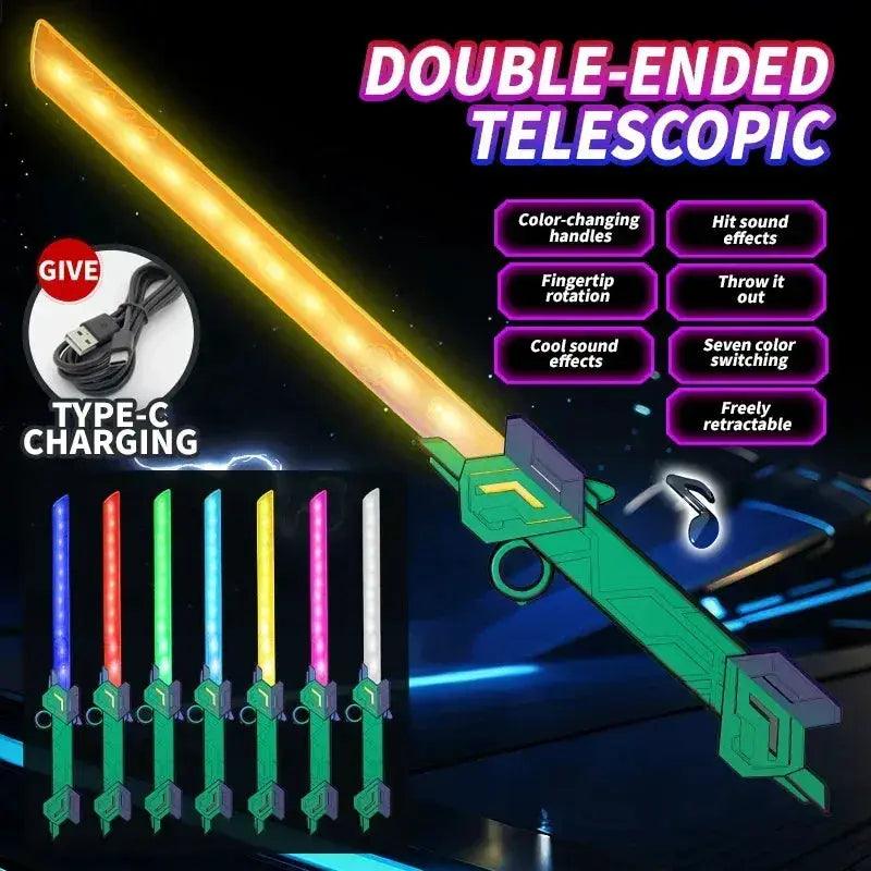  Double-Headed Retractable RGB Lightsaber With Sound -  ToylandEU™