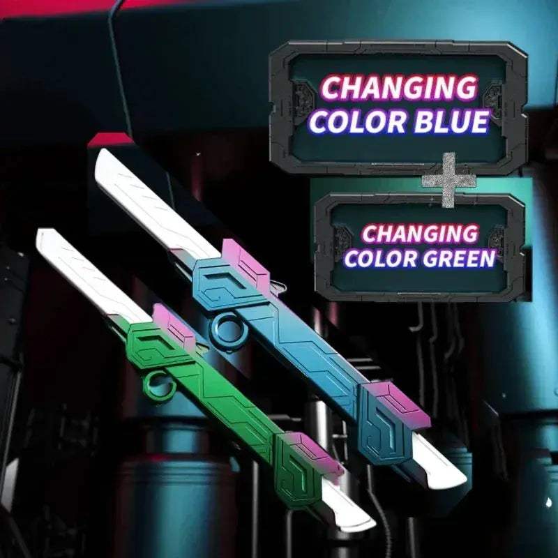 Double-Headed Retractable RGB Lightsaber With Sound Effects USB Charging - ToylandEU