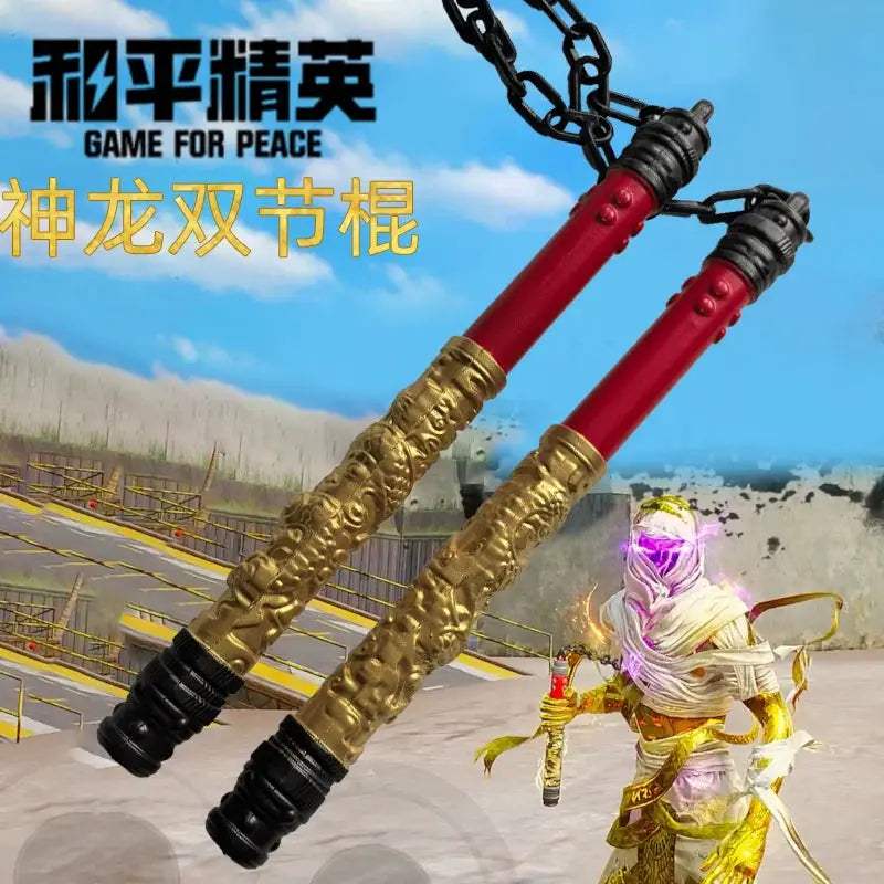  Double Nunchaku Cosplay Rubber Weapon Safe Play Prop -  ToylandEU™