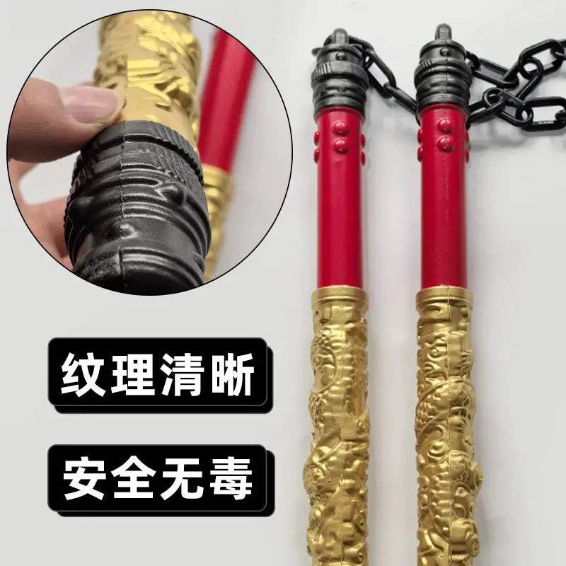  Double Nunchaku Cosplay Rubber Weapon Safe Play Prop -  ToylandEU™