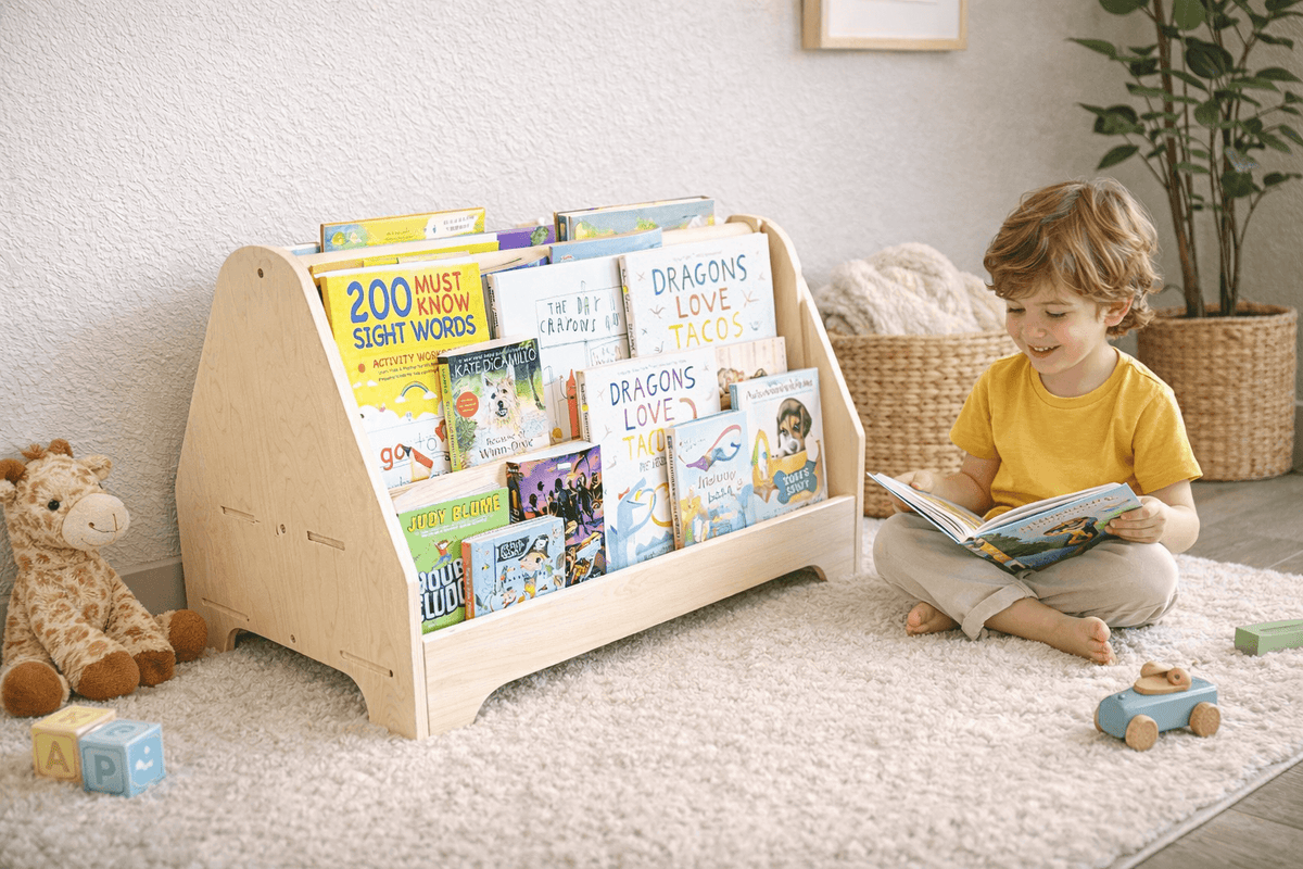 Double Sided Bookshelf | Baltic Birch Ply | Toylandeu™