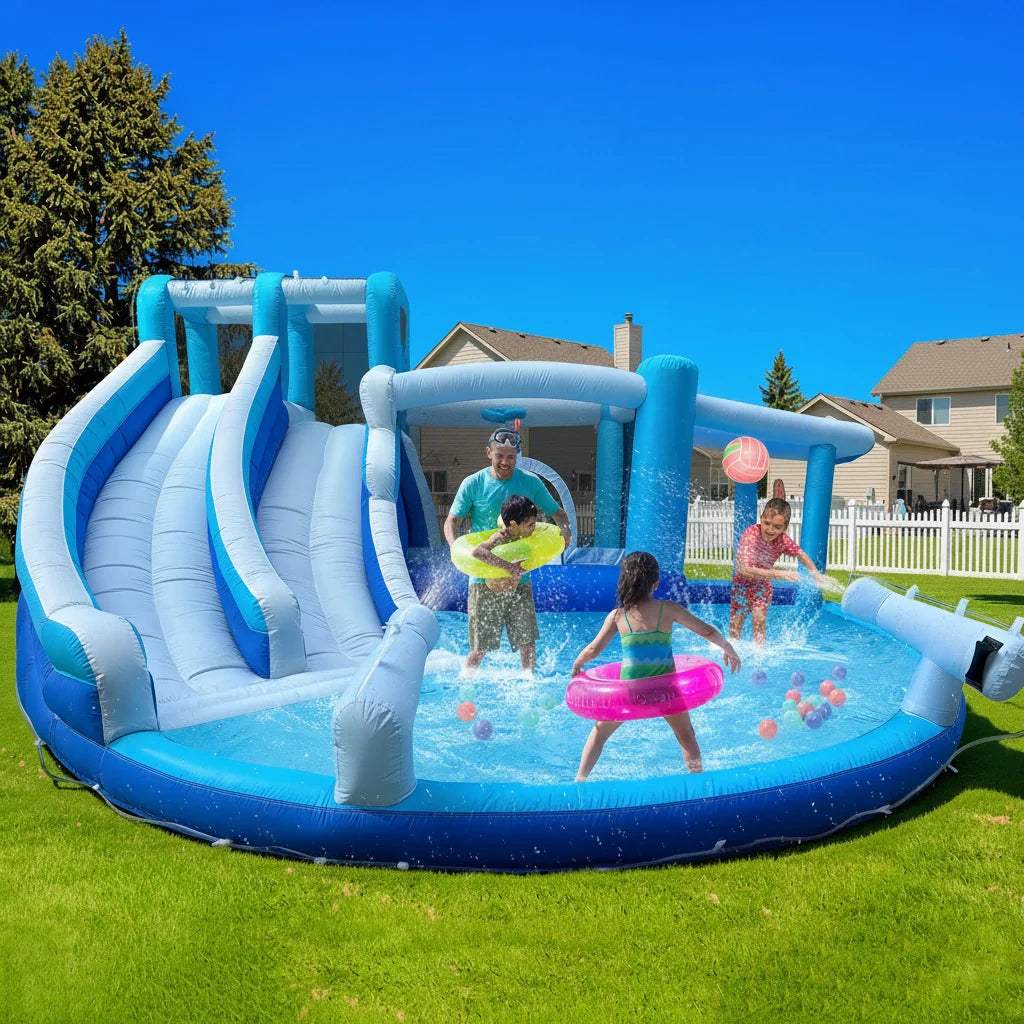  Double Water Slide Inflatable Bounce House CE Certified -  ToylandEU™