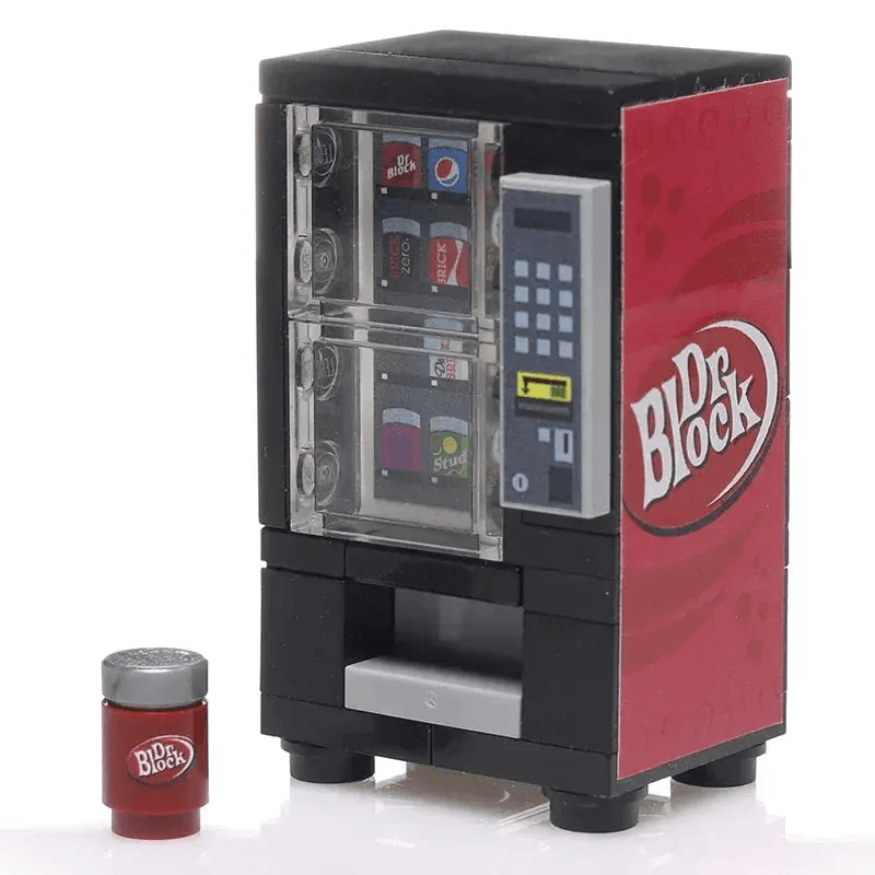 LEGO Vending Machine With Custom Printed Dr Block Can - ToylandEU