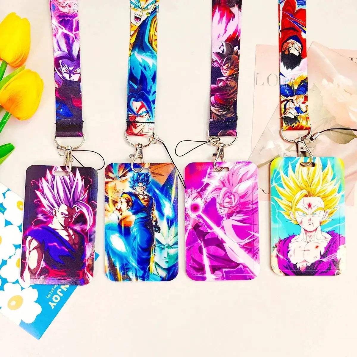 Dragon Ball Credential Holder Anime Lanyards Neck Strap For Card Badge Keychain Accessories - ToylandEU