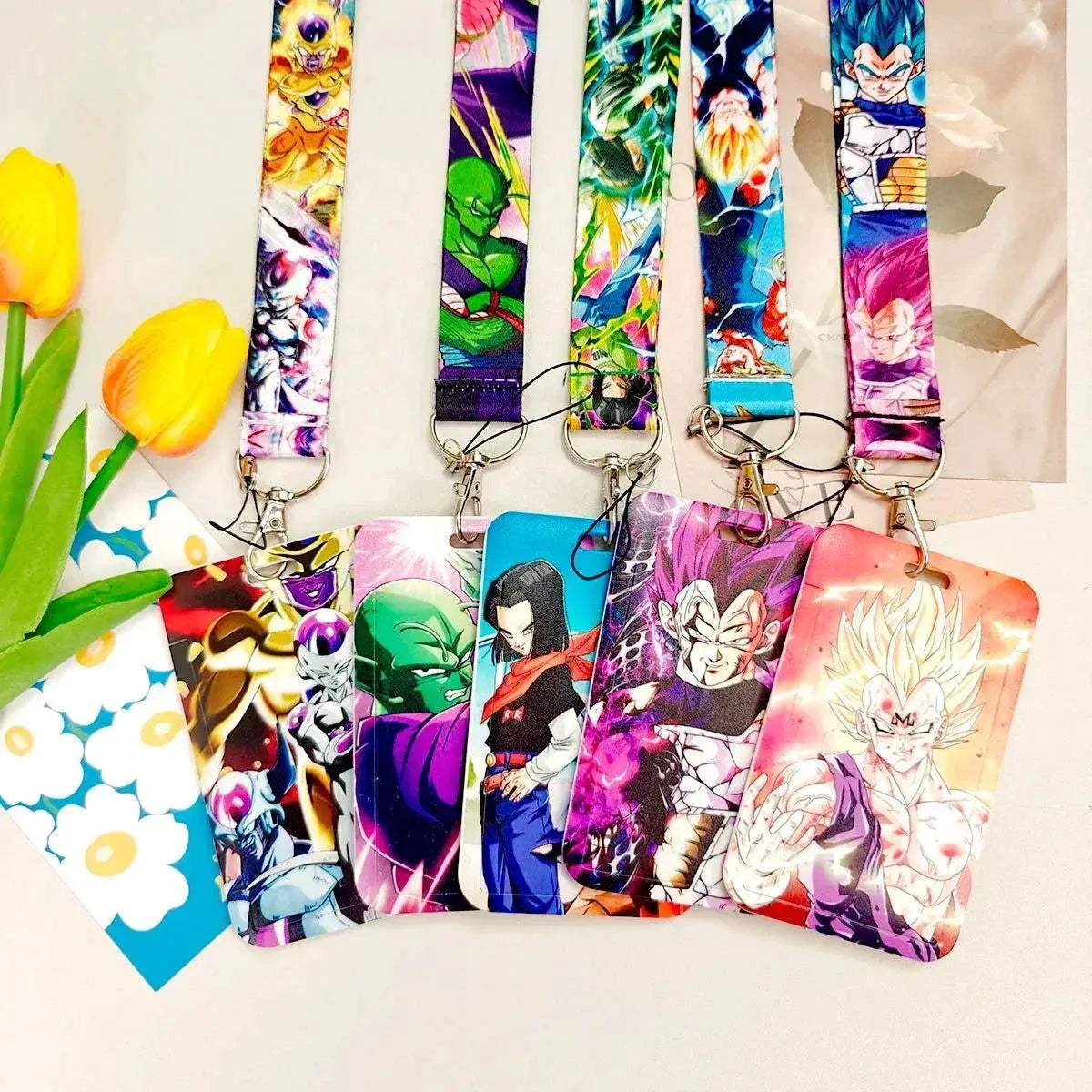 Dragon Ball Credential Holder Anime Lanyards Neck Strap For Card Badge Keychain Accessories - ToylandEU