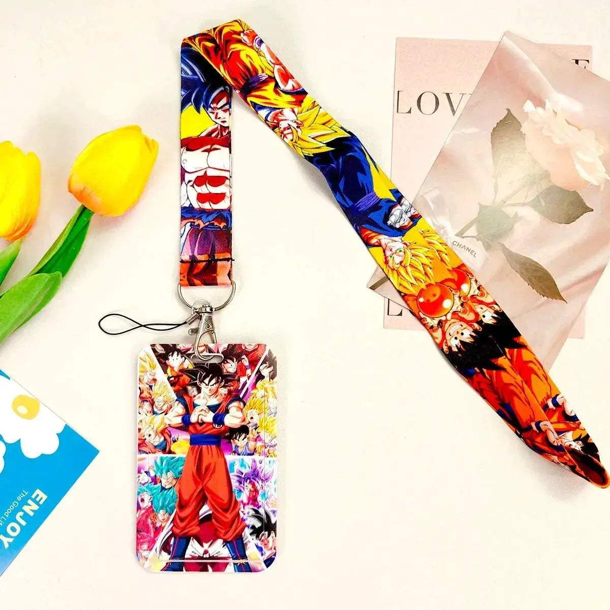 Dragon Ball Credential Holder Anime Lanyards Neck Strap For Card Badge Keychain Accessories - ToylandEU