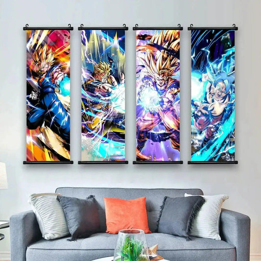  Dragon Ball Super Posters, Anime Wall Artwork Ultra Instinct Goku Vegeta Canvas Super Saiyan Hanging Scrolls Home Room Decor -  ToylandEU™