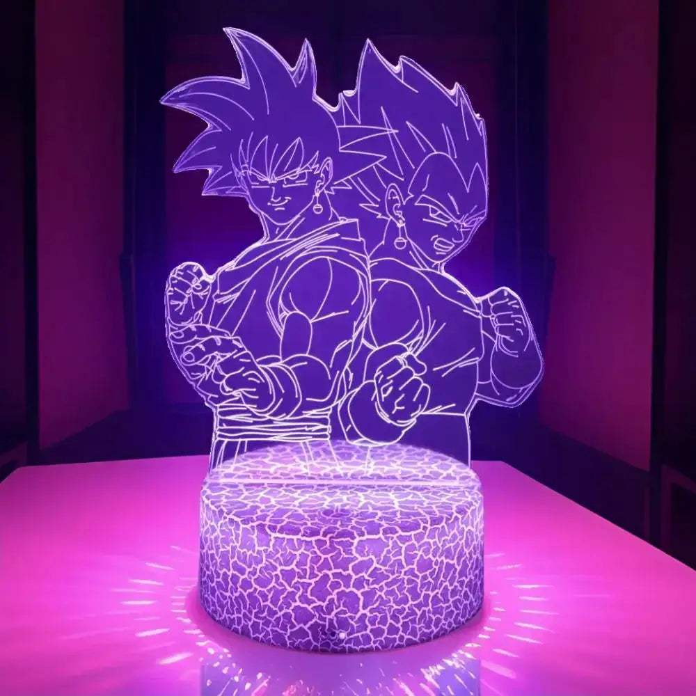Dragon Ball Z Anime Acrylic LED Figure Lamp, Goku Vegeta Gohan Figurines Night Light - ToylandEU